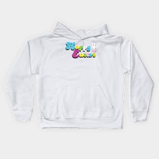 Cute Bunny Girl Happy Easter Kids Hoodie